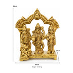 Handcrafted Brass Ram Darbar Idol (9.8 cm) – Lord Rama, Sita, Lakshman, and Hanuman Murti for Home Temple & Gifting BR-382-A