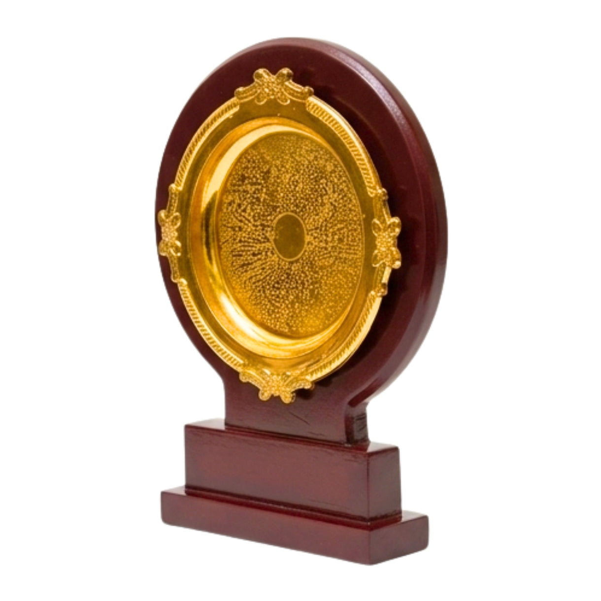 Premium Ornate Circular Gold Plate & Memento M-230