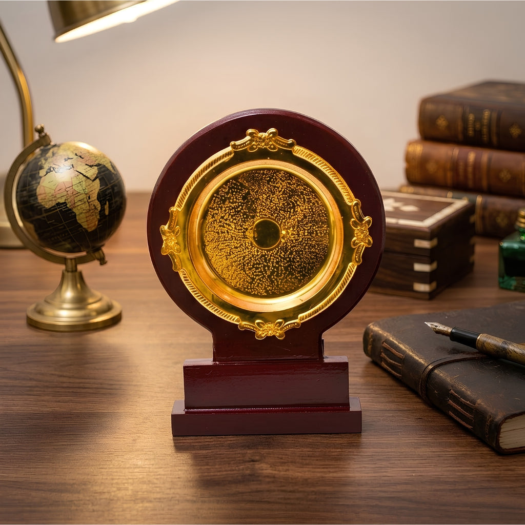 Premium Ornate Circular Gold Plate & Memento M-230