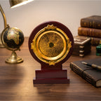 Premium Ornate Circular Gold Plate & Memento M-230