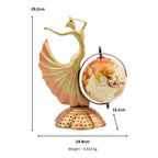 Modern Abstract Dancer Metal World Globe Ornament I-312-A