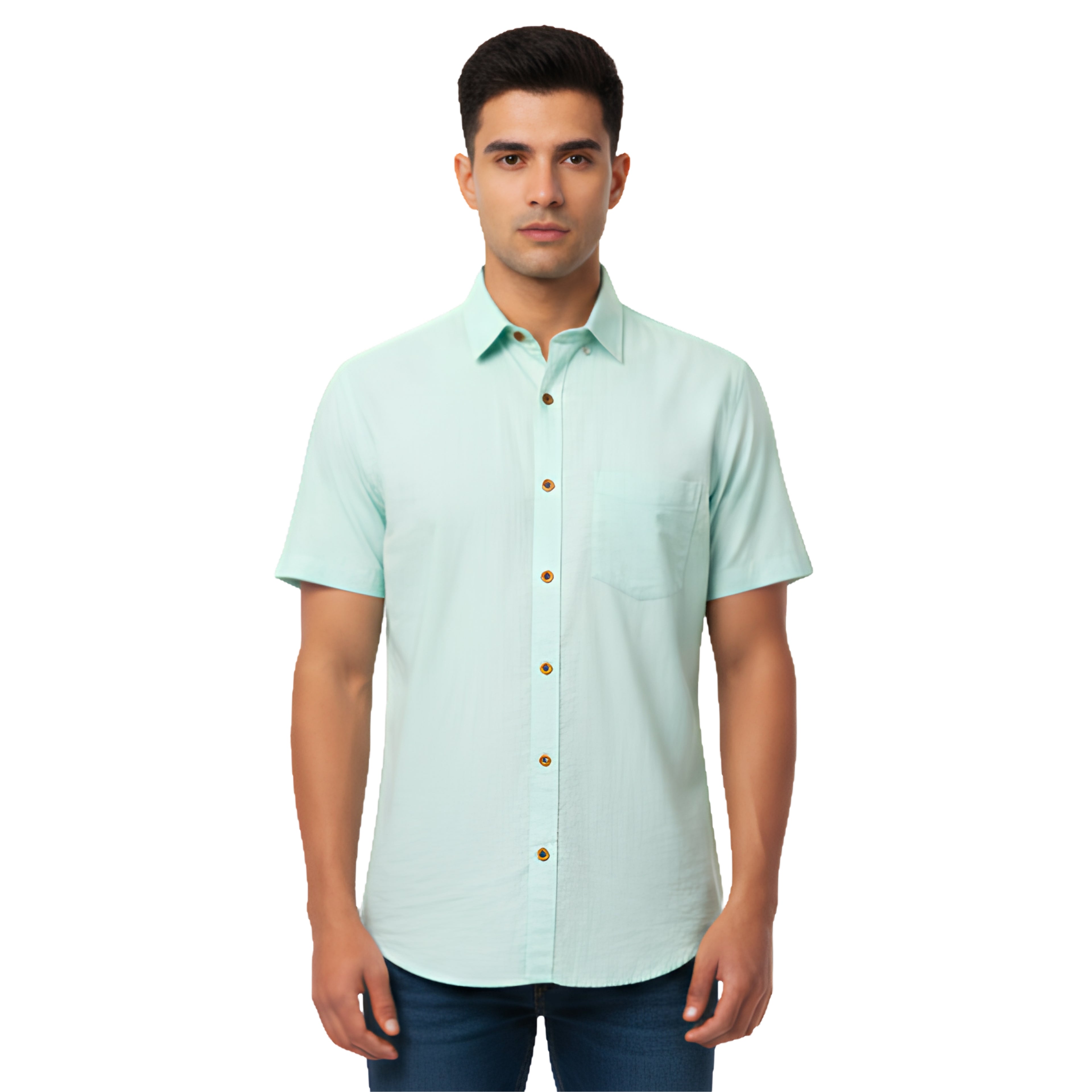 CraftEarth Men's Short-Sleeve Shirt HS-C37
