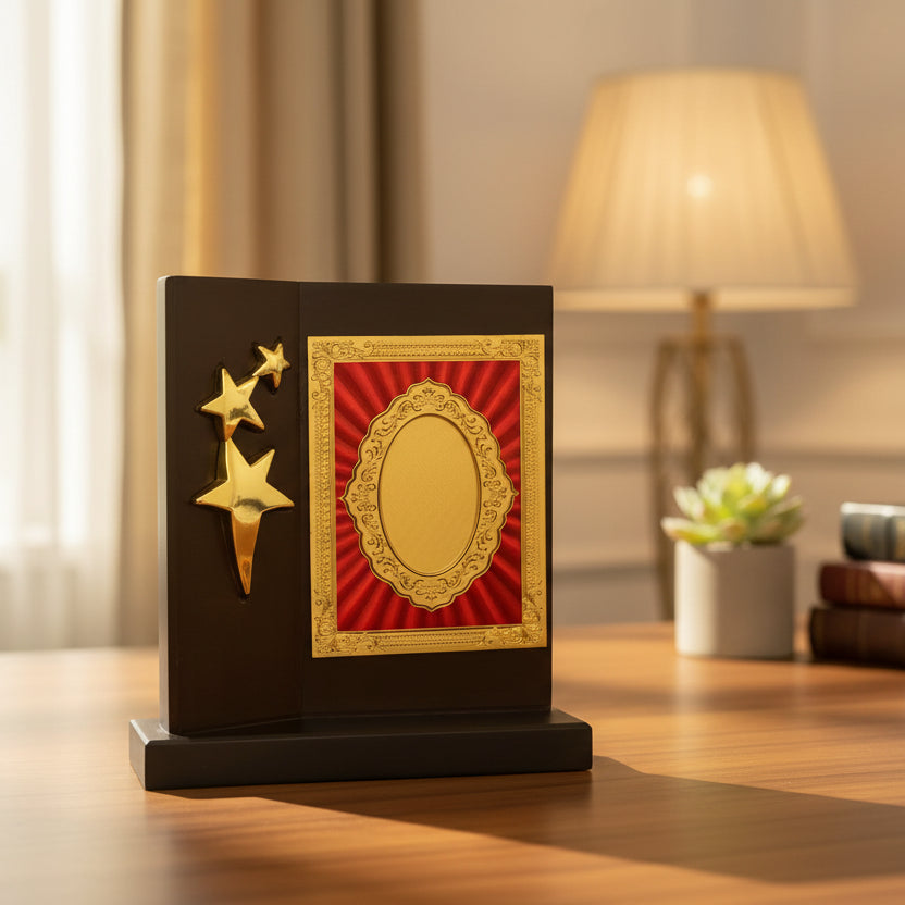 Premium Wooden Star Trophy Memento – M-203-A