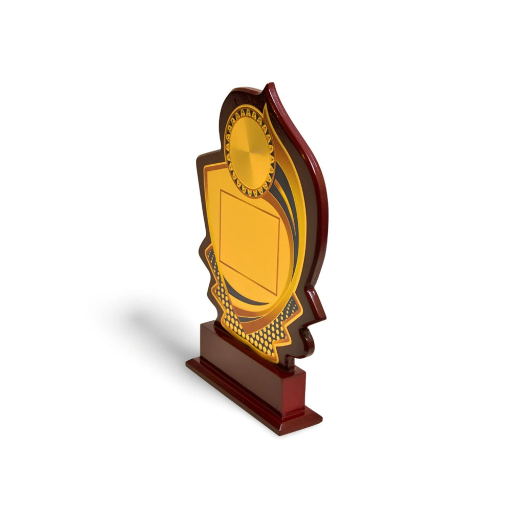 Premium Wooden Trophy with Customizable M-327-A