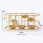 Luxury Metallic Wire Tealight Candle Caddy – Elegant Dining Table Centerpiece & Housewarming Gift I-58-B