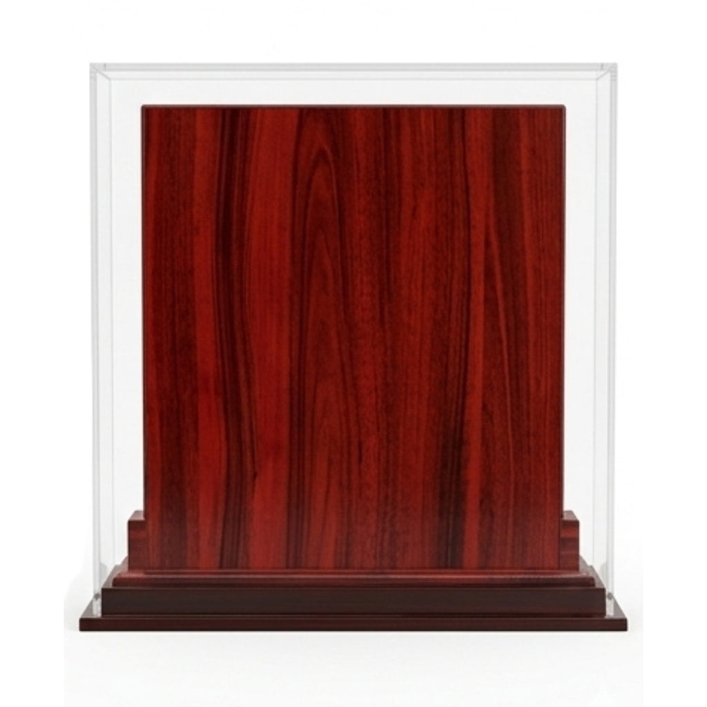 Premium Wooden Recognition Memento with Golden Ashoka Pillar Emblem, Custom Engraving Plates, and Acrylic Display Case GC-M-57-A