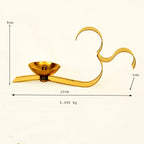 Brass Om Symbol Diya for Pooja BR-211-A