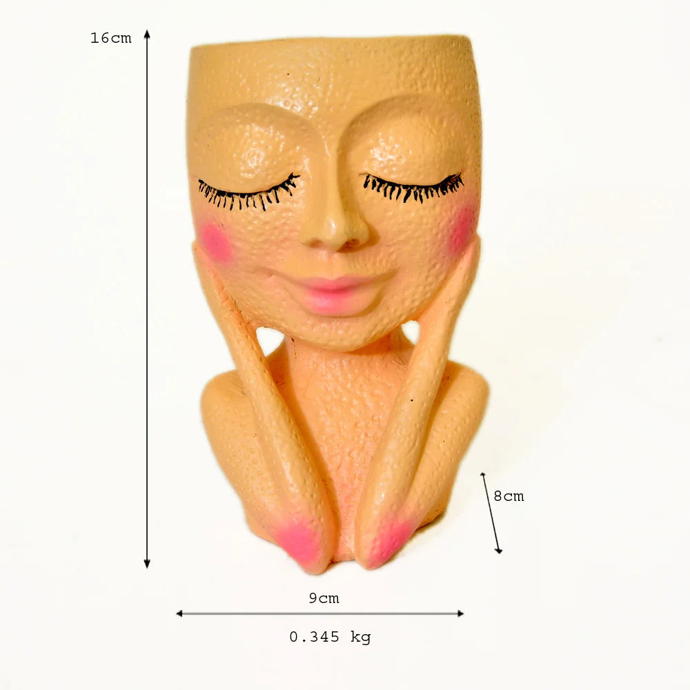 Charming Face Planter | Planter for Home & Office Decor F-42-A