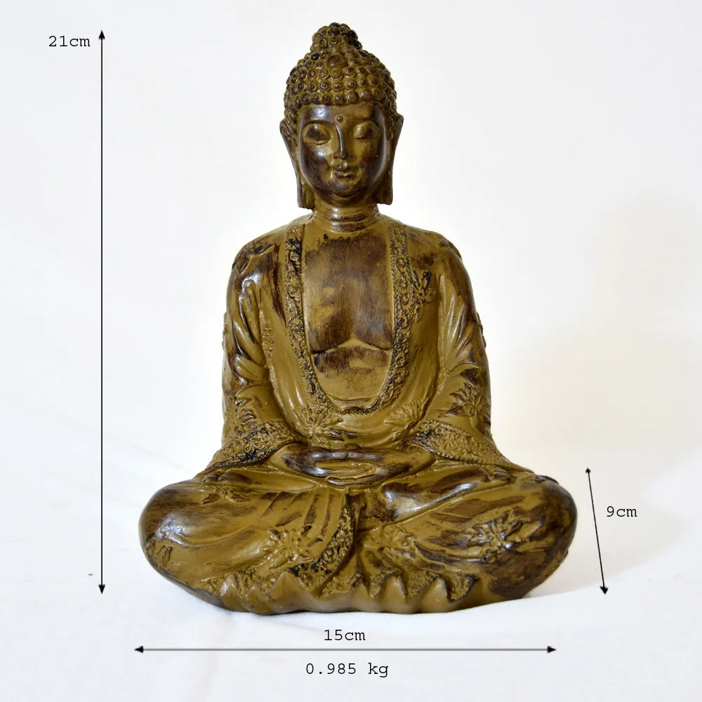 Elegant Buddha Meditation Statue With Gold Finish F-91-A