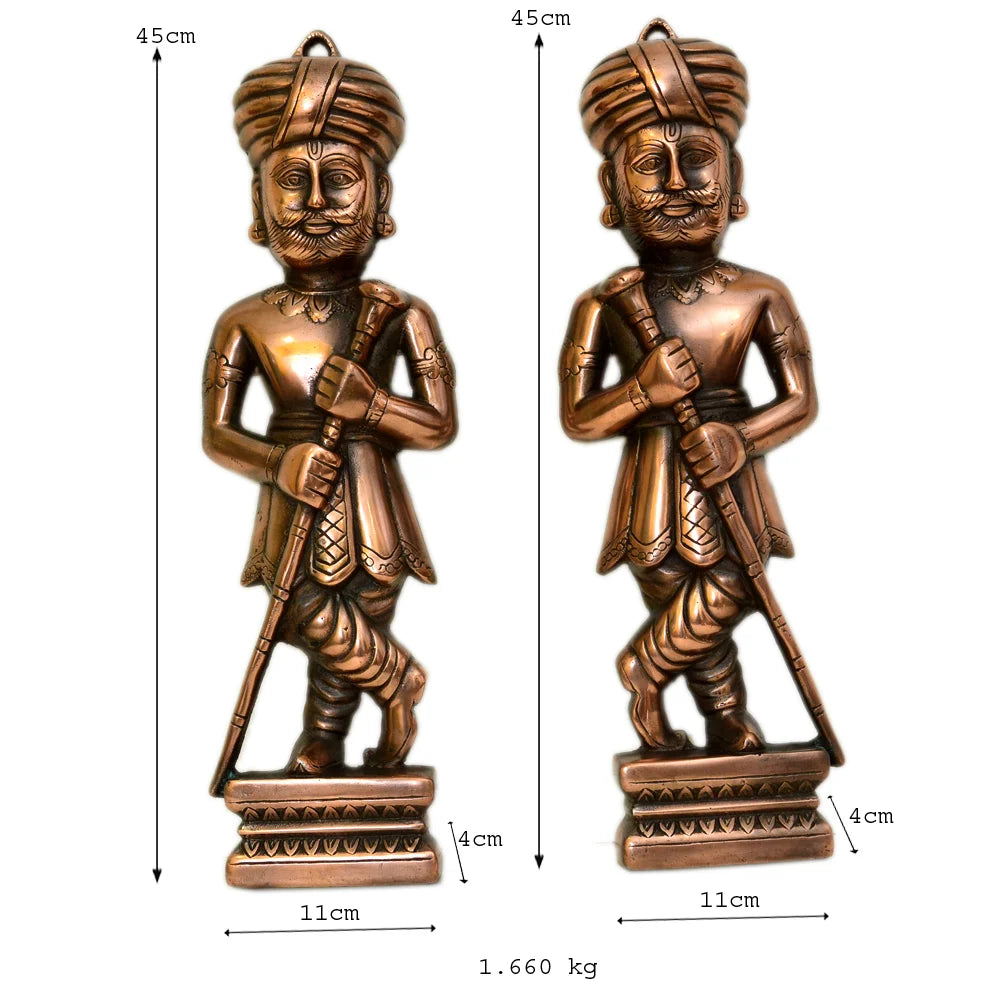 Heritage Royal Rajasthani Warrior Statues G-14-B (Set of 2)