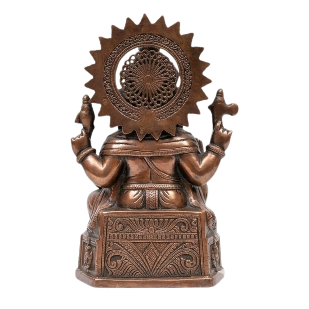 Elegant Gunmetal Copper Finished Lord Ganesha Metal Idol G-212-A