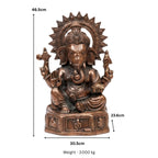 Elegant Gunmetal Copper Finished Lord Ganesha Metal Idol G-212-A