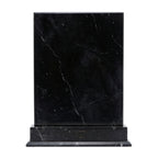 Premium Black Marble-Texture Rectangular Memento with Gold Artistic Border M-322