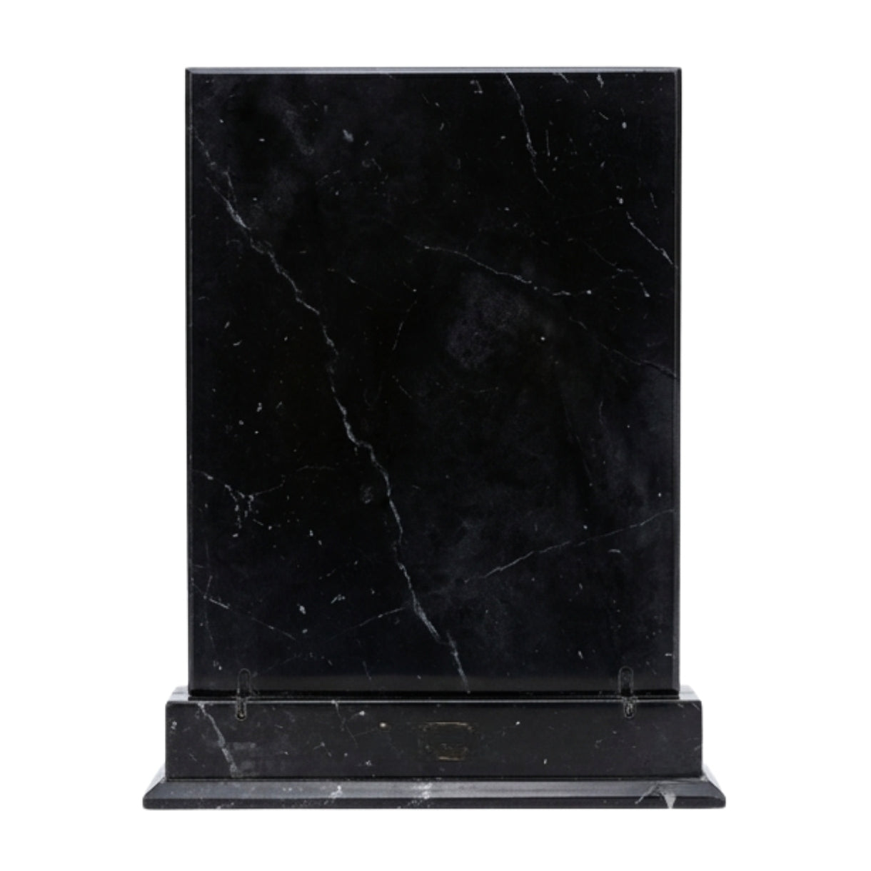 Premium Black Marble-Texture Rectangular Memento with Gold Artistic Border M-322