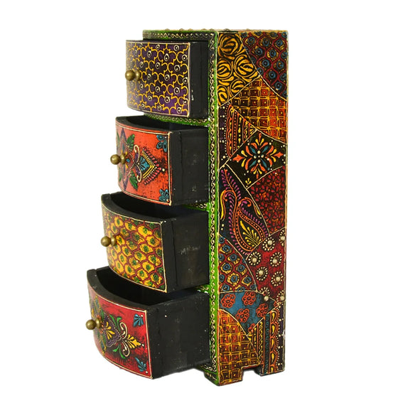 Hand-Painted Wooden Mini Storage Chest WD-20-A