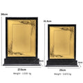 Premium Black Marble-Texture Rectangular Memento with Gold Artistic Border M-322