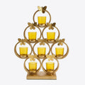Luxury Metallic Butterfly Cluster Candle Caddy – Indian Diwali Festive Centerpiece & Premium Housewarming Gift I-48-A