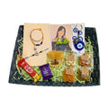 Premium Raksha Bandhan Evil Eye Gift Hamper with Bracelet, Traditional Jhumka Earrings, Chocolates, and Mixed Dry Fruits RC-14