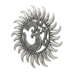 Intricate Metal Om Sun Wall Hanging Plaque – Spiritual Indian Home Decor W-94-A-S