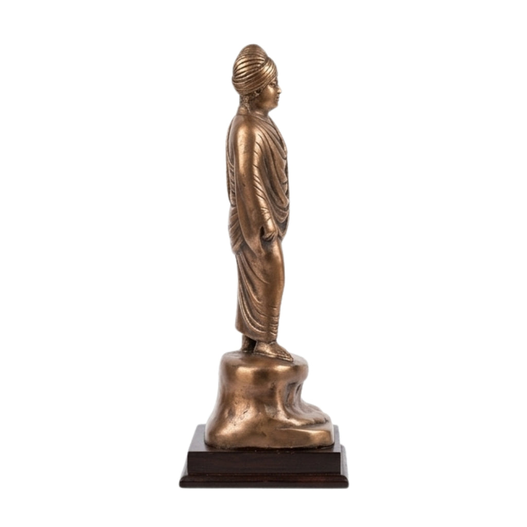 Premium Gunmetal Copper Finished Swami Vivekananda Standing Gunmetal Statue G-46-B