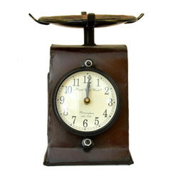 Vintage Weighing Scale Style Table Clock I-18-A
