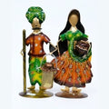 Ethnic Iron Rajasthani Village Couple Showpiece Set I-284-A