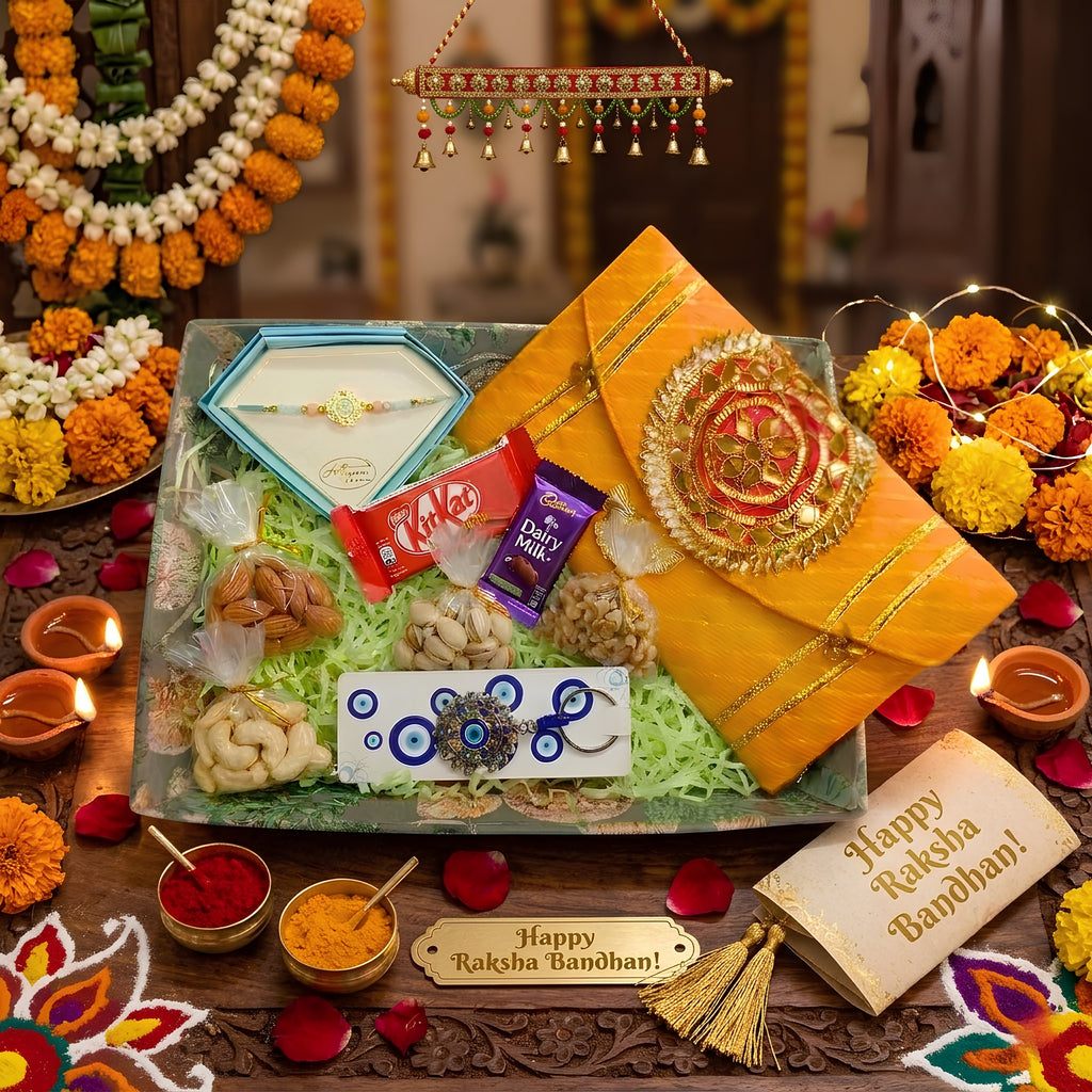Premium Raksha Bandhan Festive Gift Hamper with Designer Rakhi RC-15
