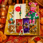 Rakhi Combo Gift Hamper with Chocolates, Dry Fruits & Fabric Doll RC-12