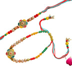 Traditional Colorful Beaded Bhaiya-Bhabhi Rakhi Set – RK-268