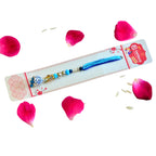 Elegant Blue Crystal Lumba Rakhi with Pearl Beads for Bhabhi - RK-286