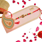 CraftEarth Handcrafted Traditional Beaded Rakhi with Infinity Symbol – Rakhi for Brother – RK-2