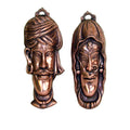 Handcrafted Metal Rajasthani Face Wall Hangings - Set of 2, G-12-B