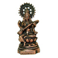 Handcrafted Metal Saraswati Statue - Goddess of Knowledge and Arts G-202-A-WS