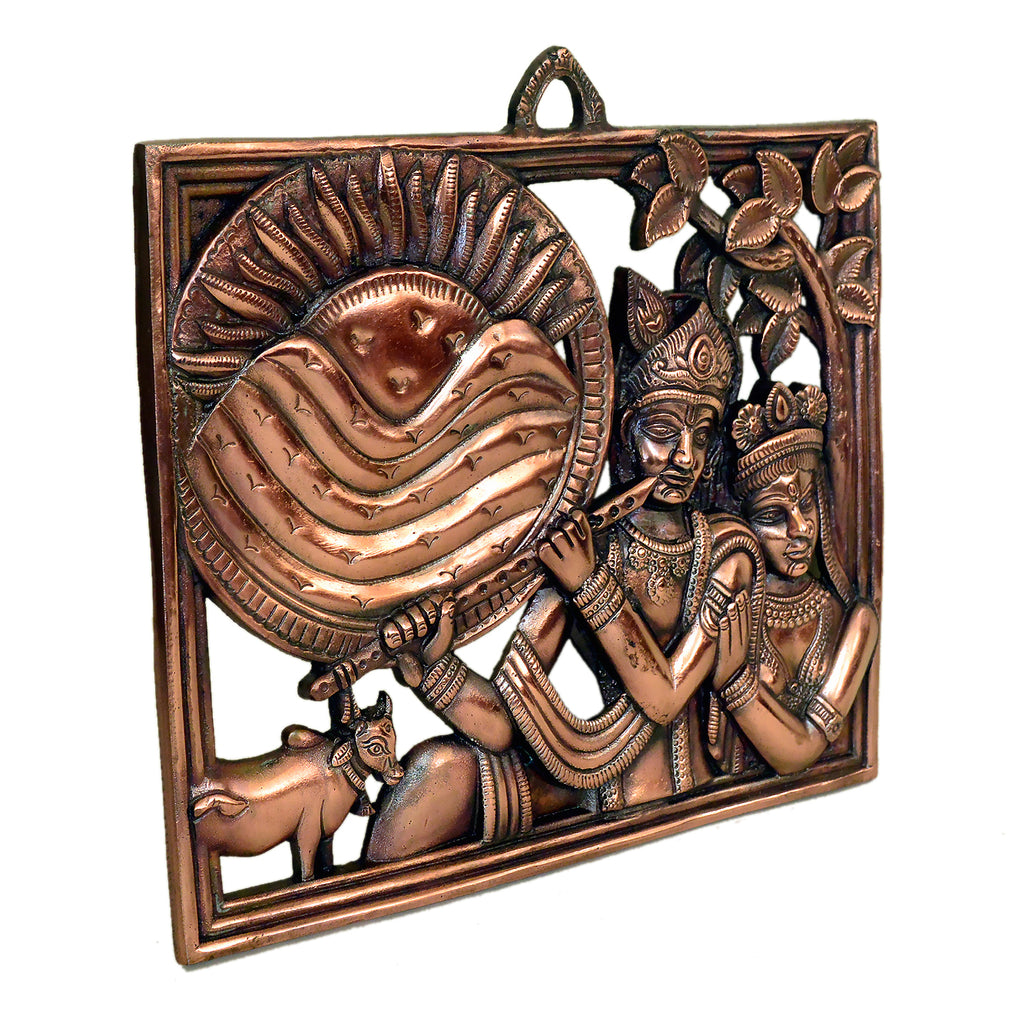 Handcrafted Radha Krishna Metal Wall Hanging G-259-A