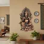 Handcrafted Metal Ganesha Statue with Intricate Detailing G-263-A