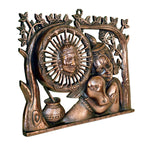 Radha Krishna Metal Wall Art with Sun and Tree of Life G-265-A