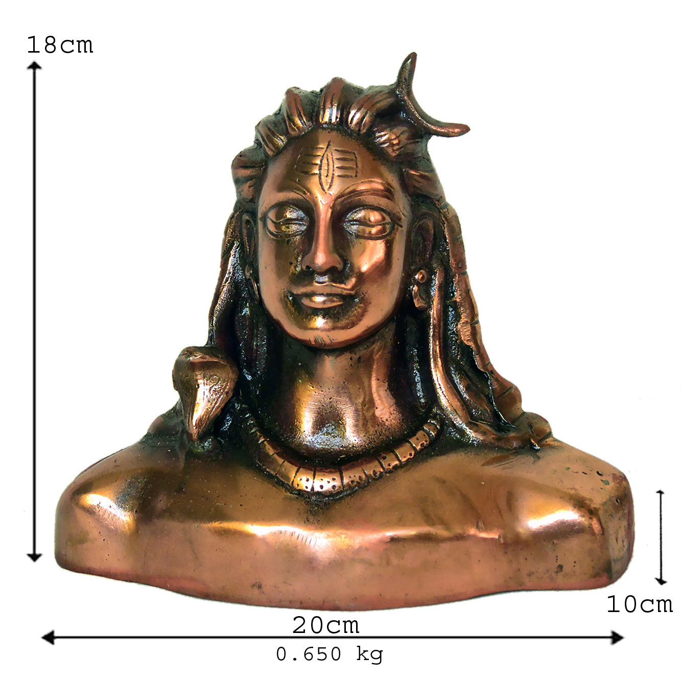 Handcrafted Metal Lord Shiva Statue G-269-A-WS