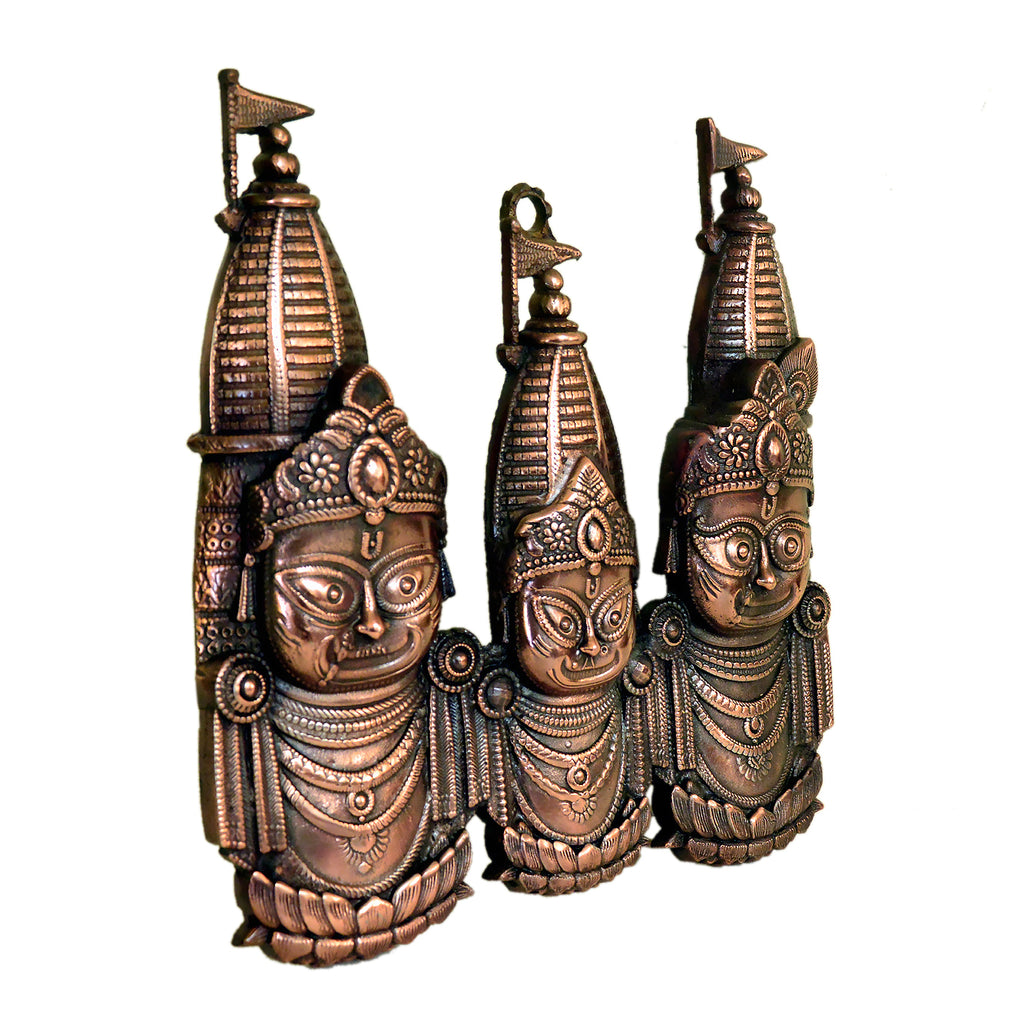 Jagannath Balabhadra Subhadra Idol Set Metal G-271-A