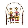 Metal Swing Showpiece with Hand-Painted Figurines I-199-A