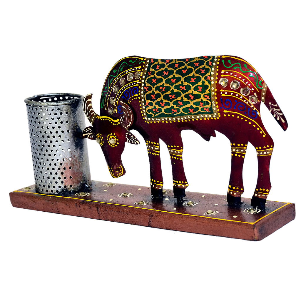 Handcrafted Buffalo Pen Stand I-204-A