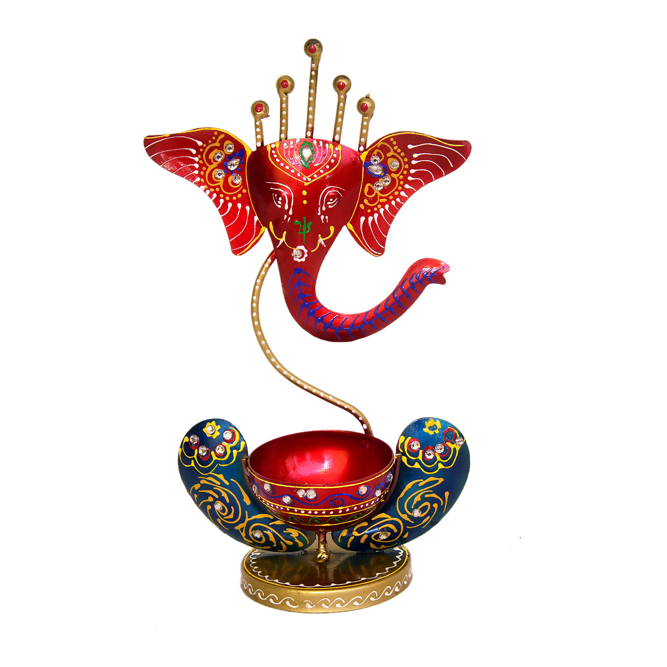 Ganesha Tealight Holder – Decorative Tabletop Diya Stand I-229-A