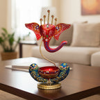 Ganesha Tealight Holder – Decorative Tabletop Diya Stand I-229-A
