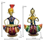 Handcrafted Metal Dancing Figurines Set I-230-A