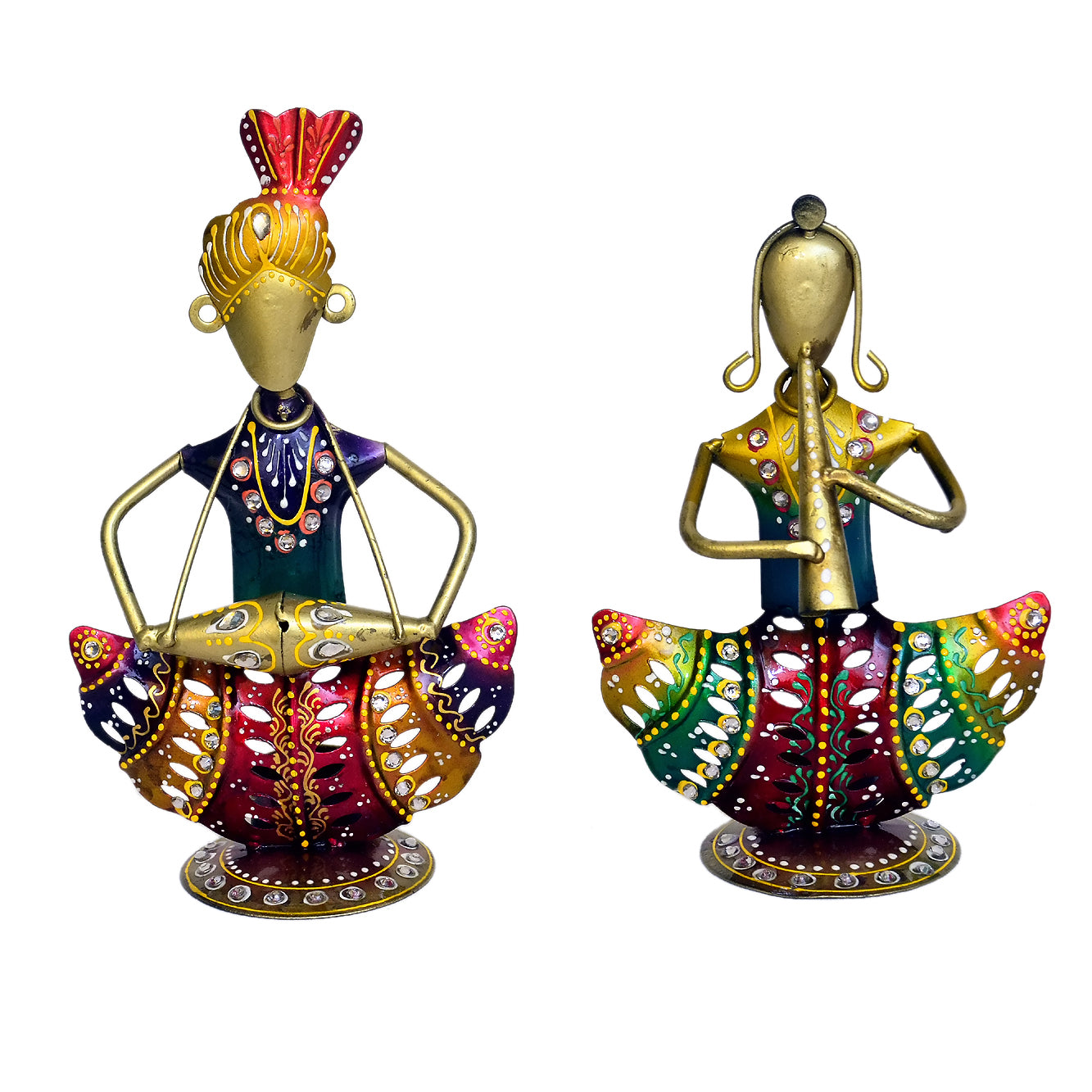 Handcrafted Metal Dancing Figurines Set I-230-A