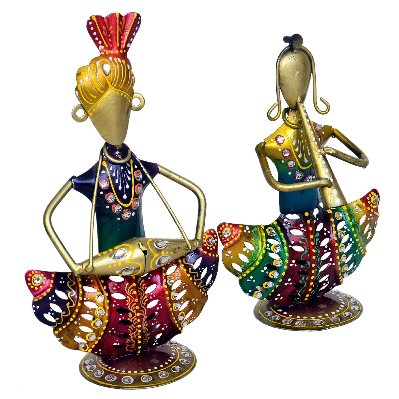 Handcrafted Metal Dancing Figurines Set I-230-A