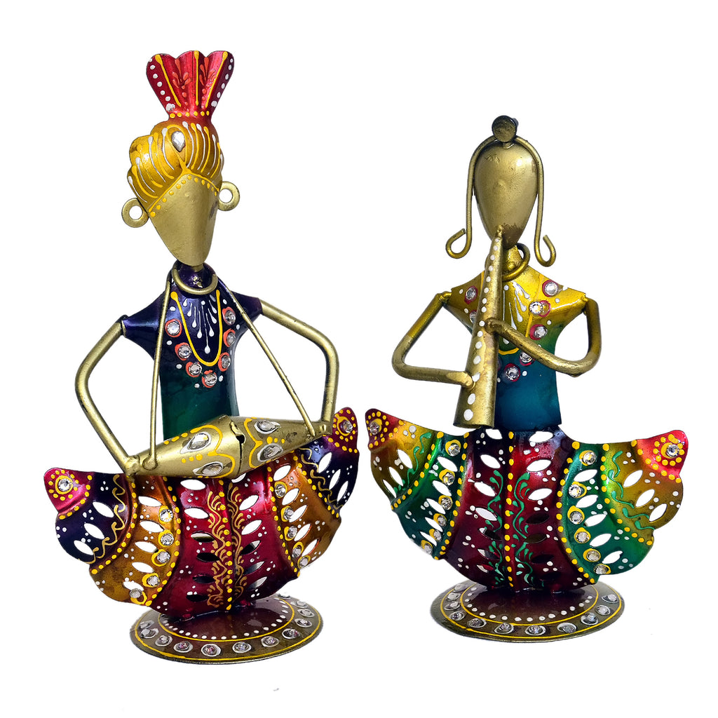 Handcrafted Metal Dancing Figurines Set I-230-A
