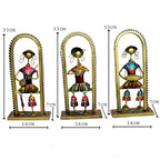 Handcrafted Metal Musician Figurines - Set of 3, I-233-A