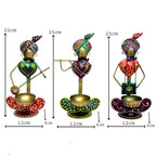 Handcrafted Metal Musician Figurines - Set of 3, I-235-A