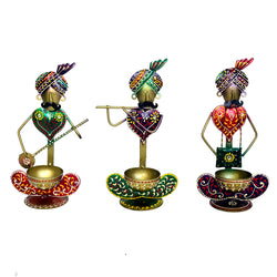 Handcrafted Metal Musician Figurines - Set of 3, I-235-A