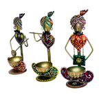 Handcrafted Metal Musician Figurines - Set of 3, I-235-A